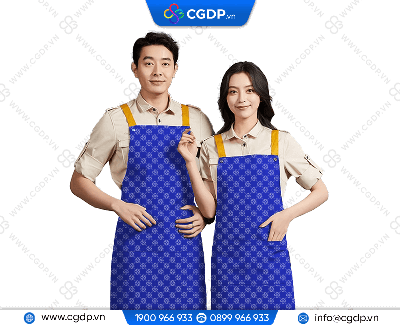 Tạp dề choàng cổ đồng phục